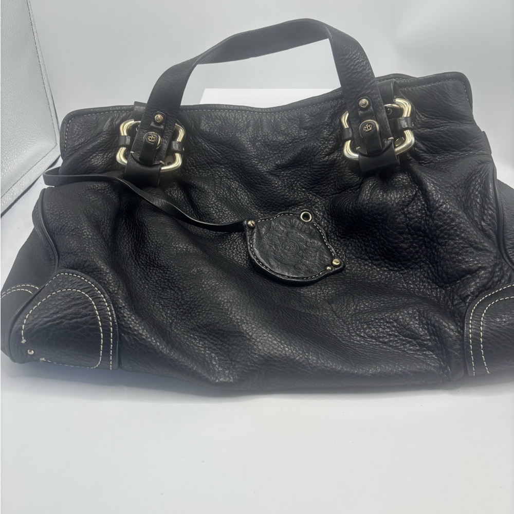 Vintage Juicy Couture Black Leather Shoulder Bag